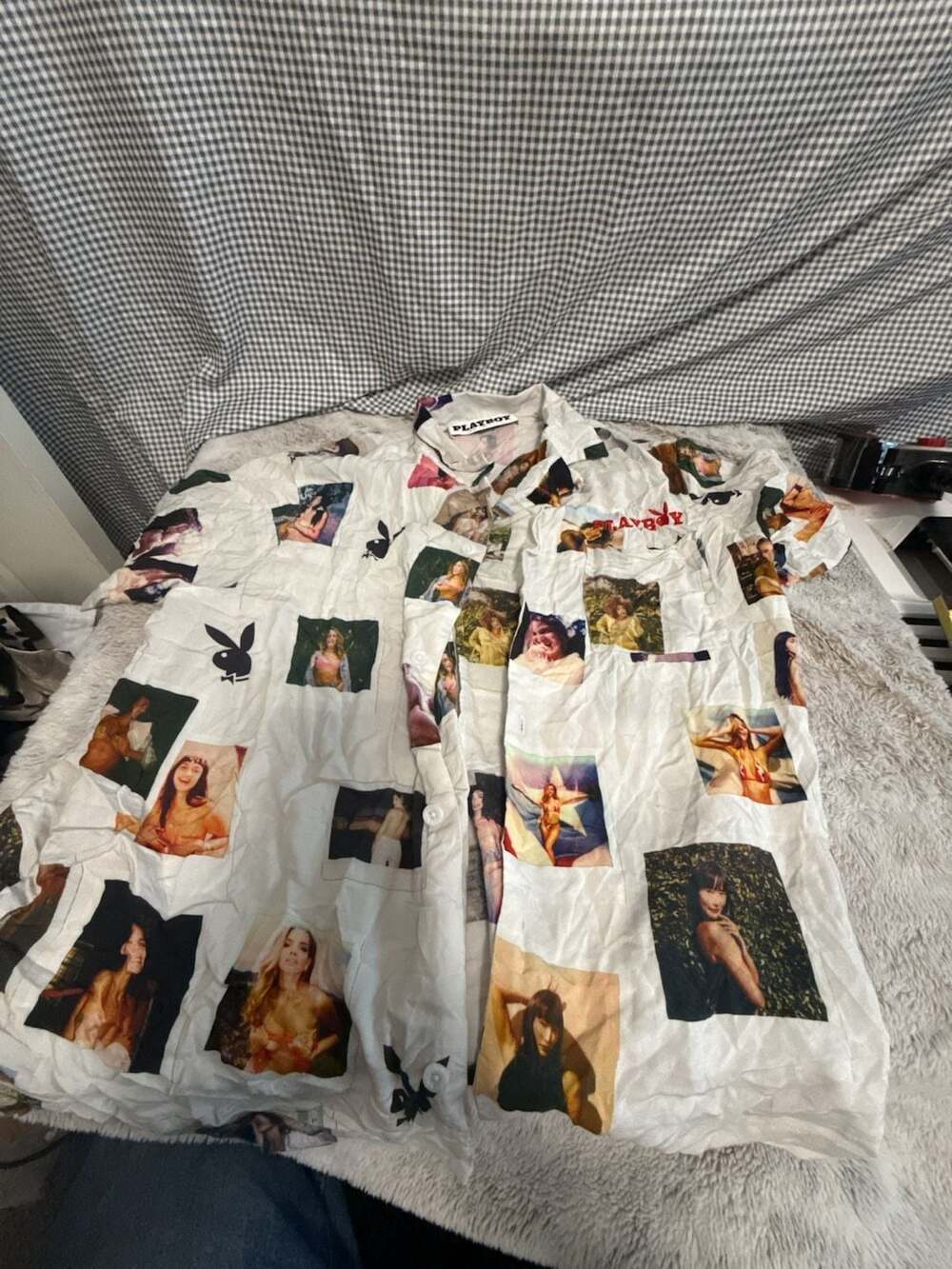 Pacsun x Playboy Polaroid Camp Shirt, Size S